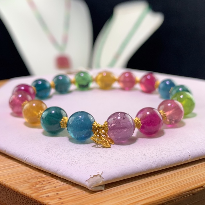 双色碧玺手链未镶嵌