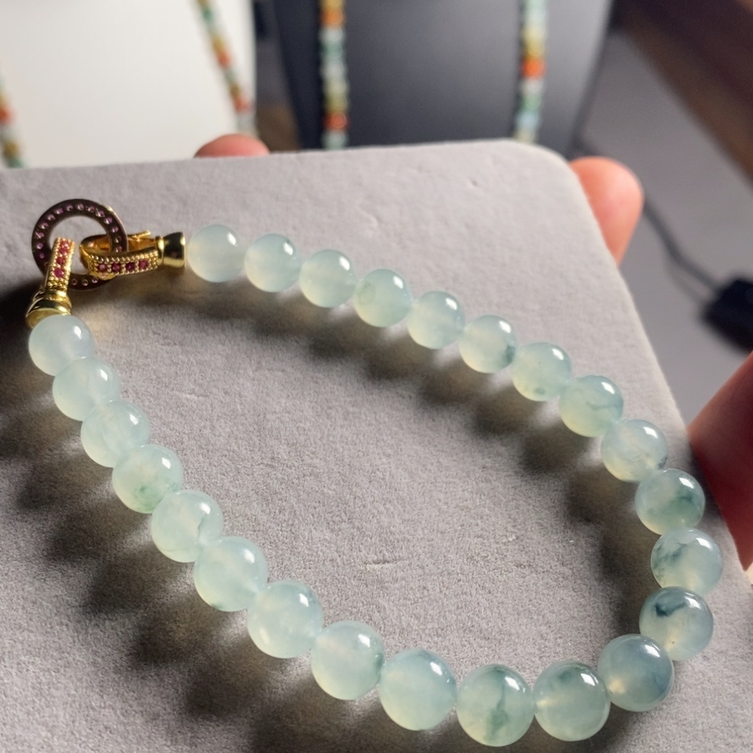 定制翡翠未镶嵌29 缅甸翡翠A货卡7.7