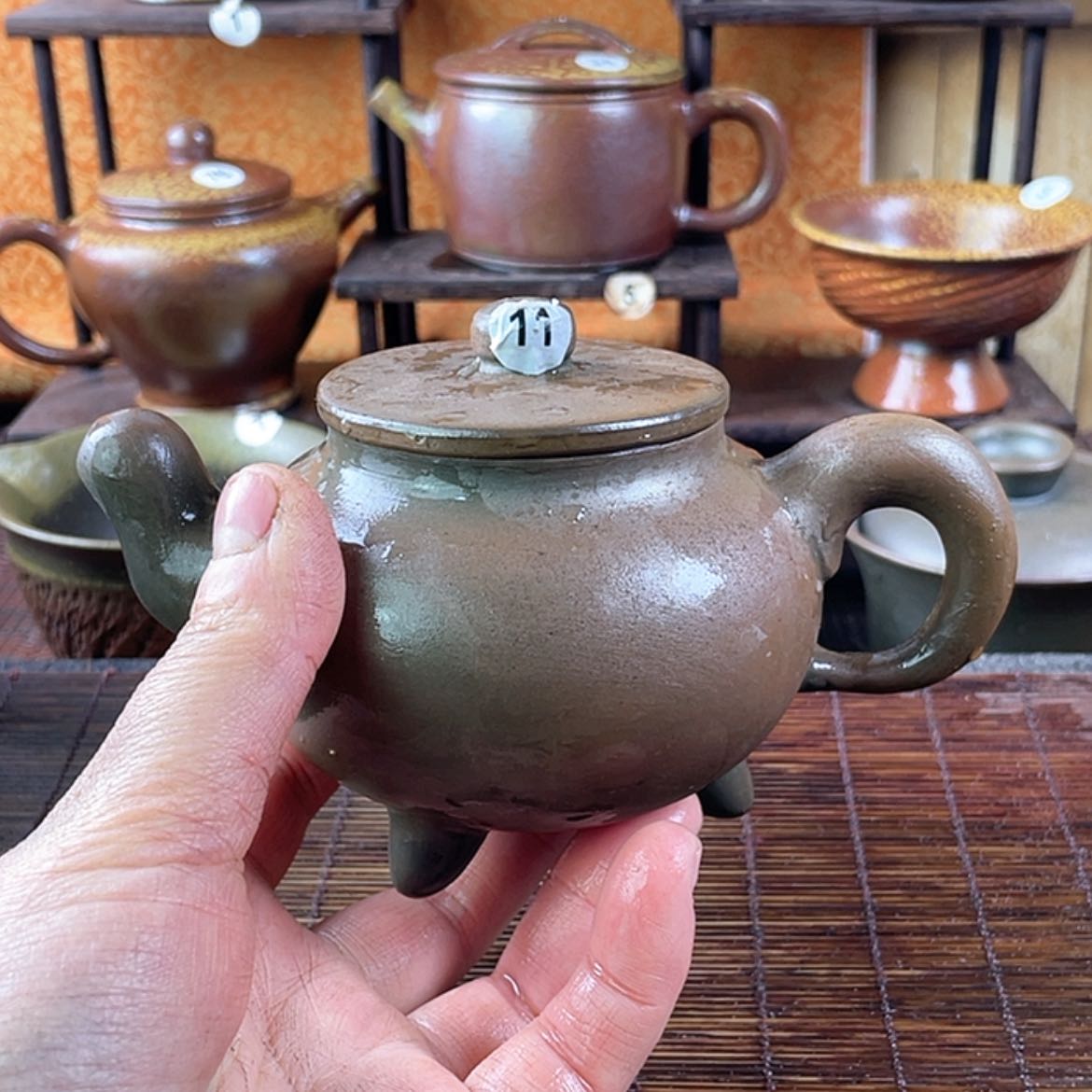 【闪购商品】青****司柴烧茶壶240毫升左右微瑕福利