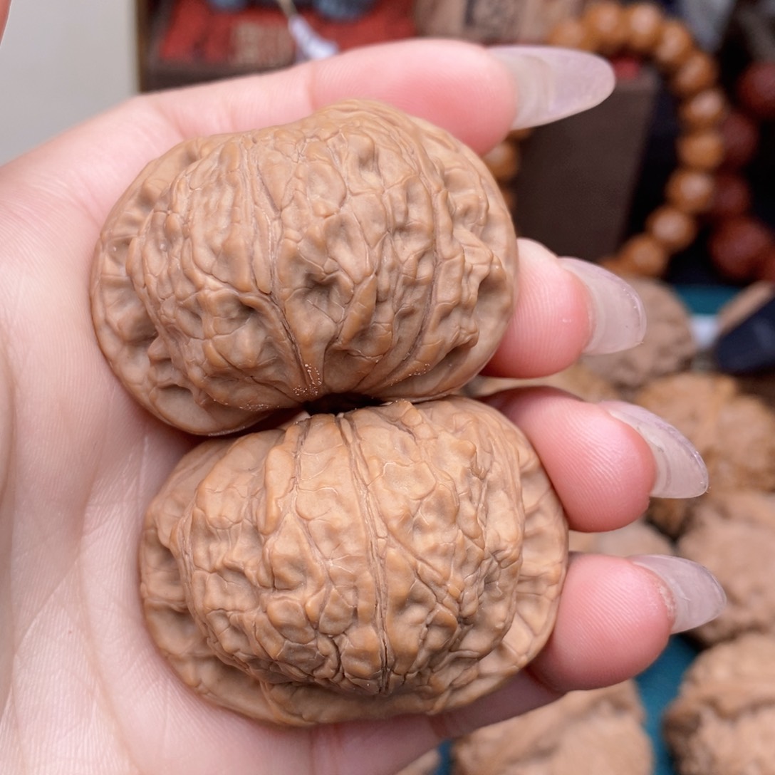 文玩核桃把件矮桩平顶