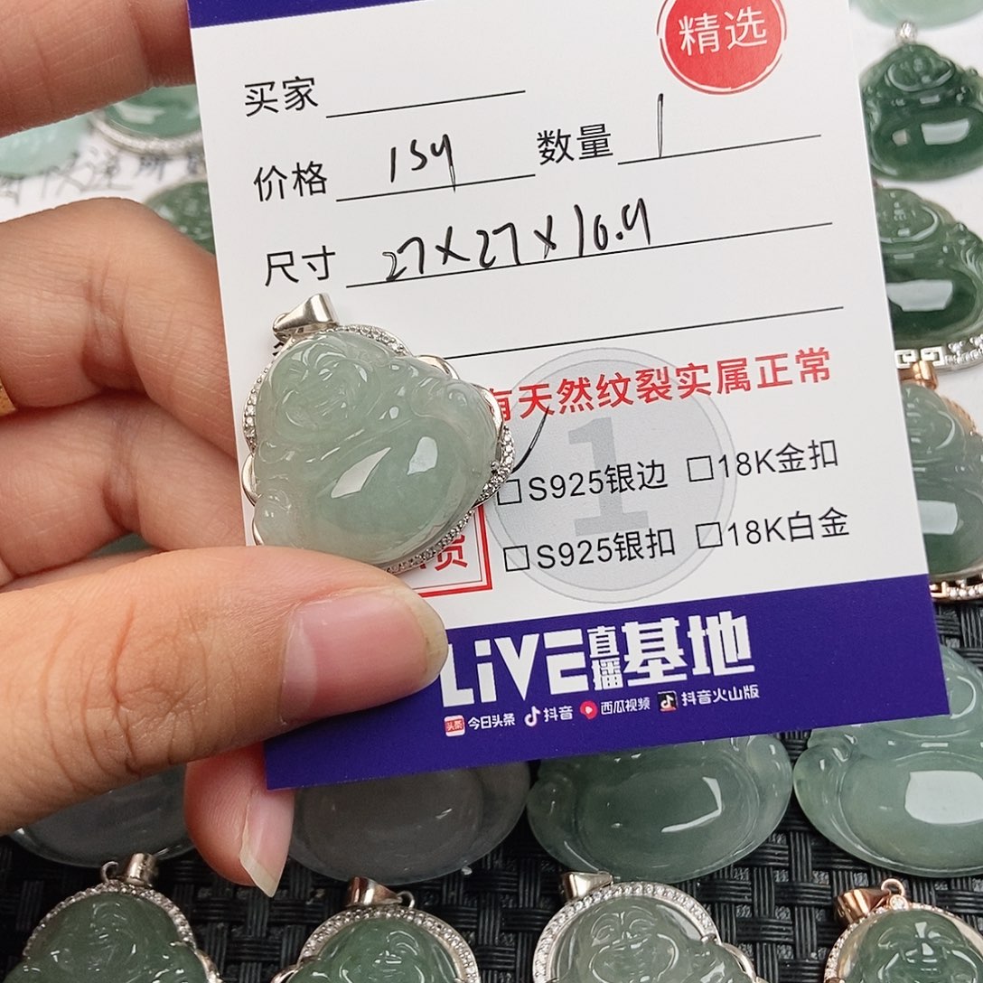 翡翠银S925镶嵌颈饰