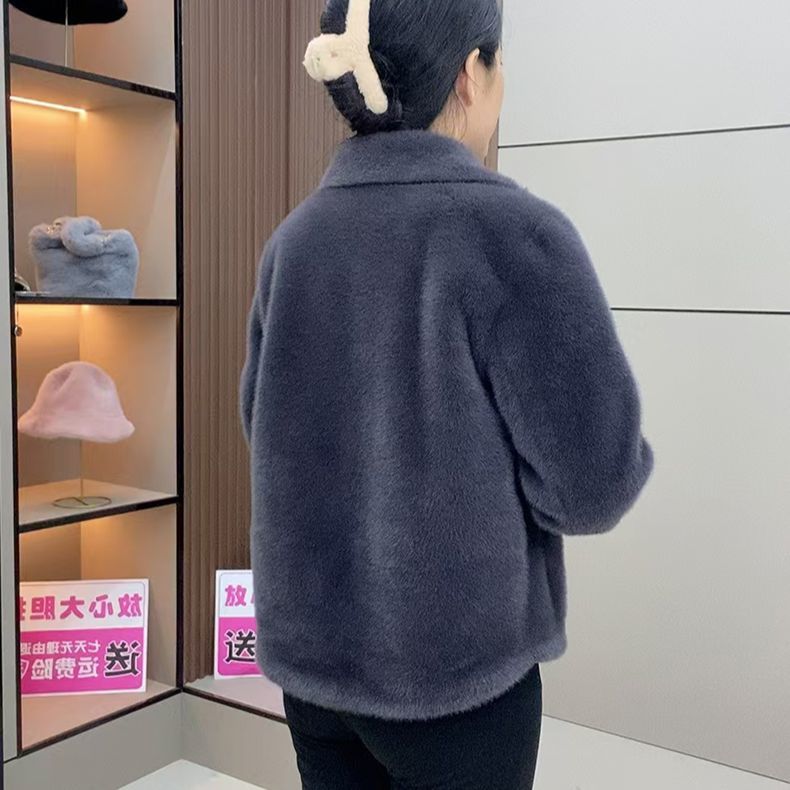 65长颗粒绒外套毛呢外套
