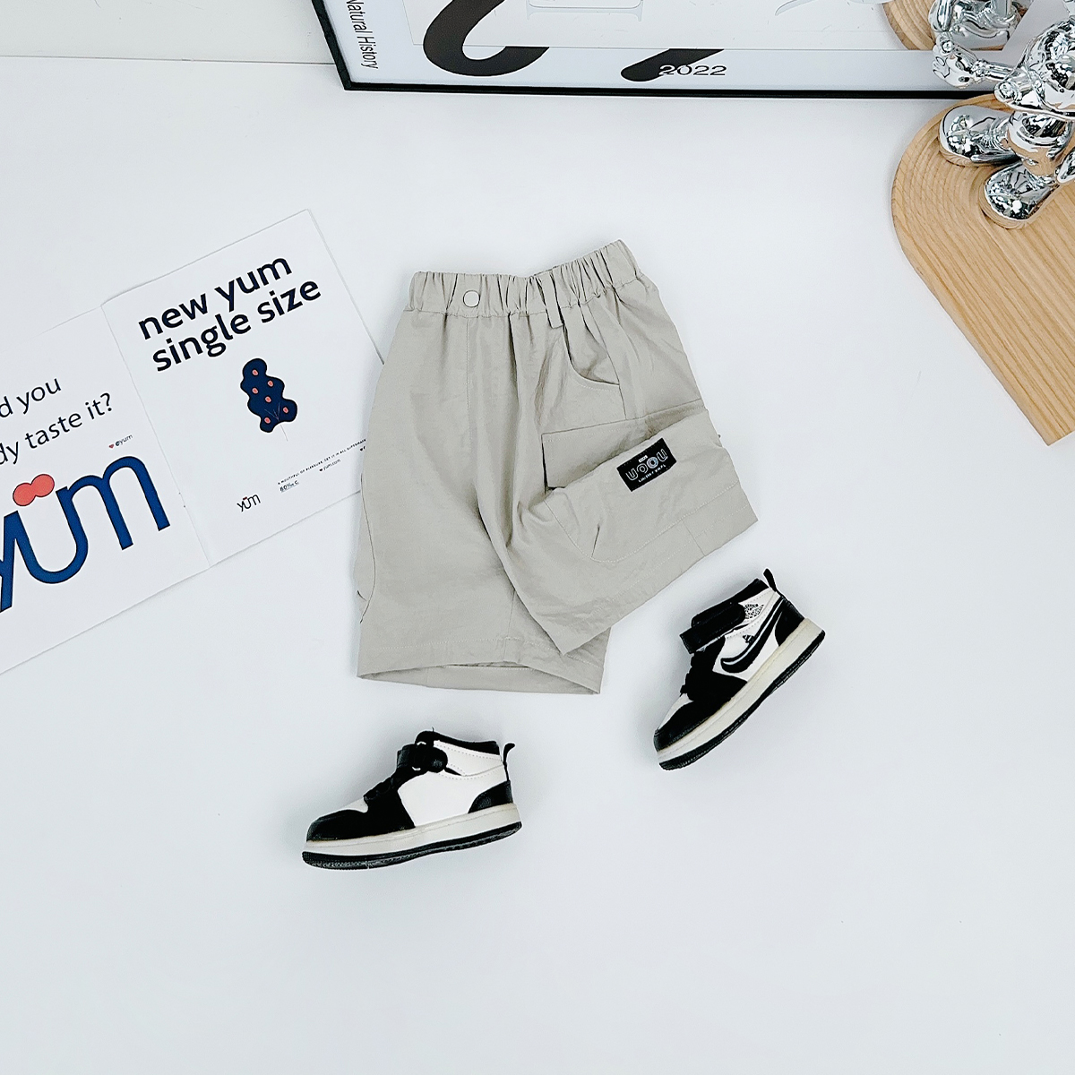 儿童短裤薄款男童工装裤子宽松夏季时尚潮牌HZ25421 悠悠童话童装