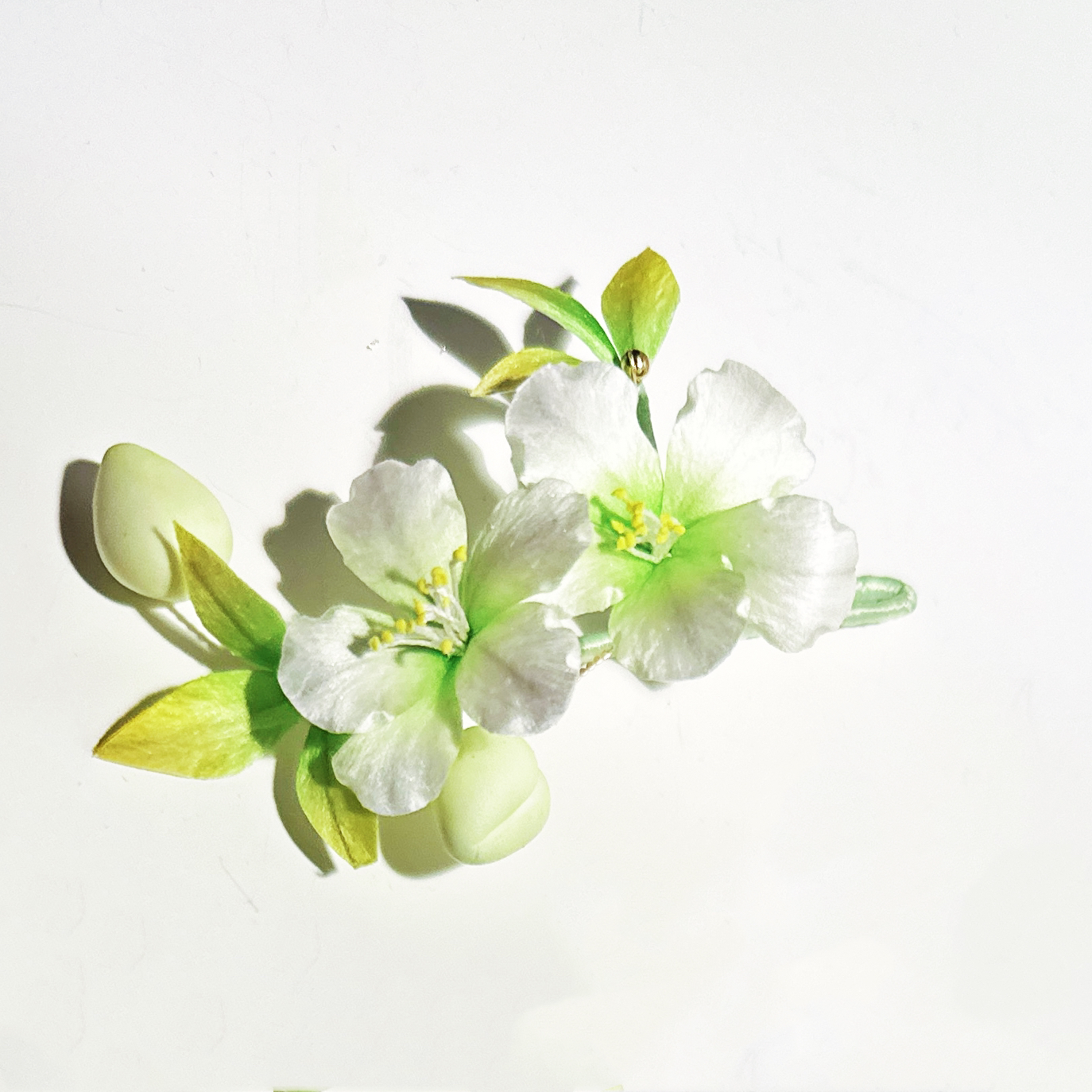 李子花绒花汉服配饰发簪默认软簪