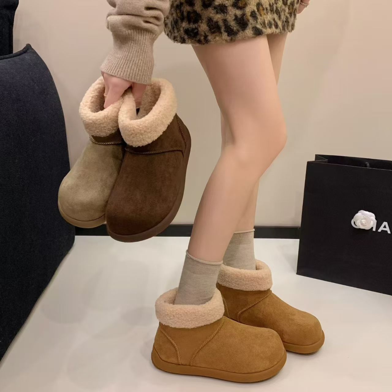 ChaoAi 【卷毛小土豆加绒雪地靴】洋气小卷毛雪地靴0585