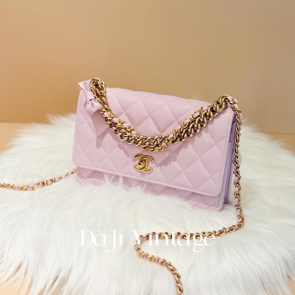 99新 Chanel/香奈儿 大吉中古/Chanel香奈儿24S紫色蝴蝶结woc
