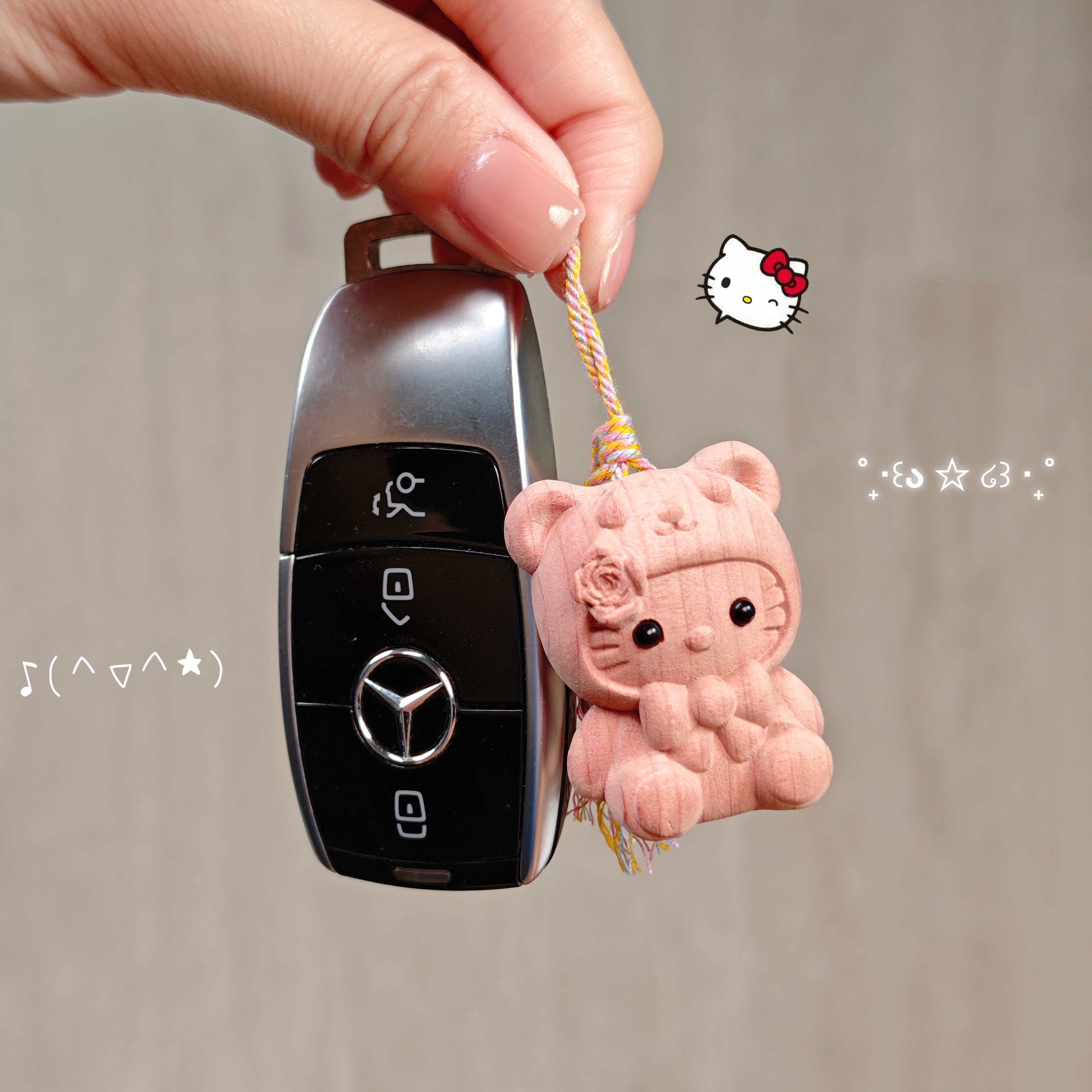 兜兜｜血柏木Kitty挂件 可爱创意工艺品摆件