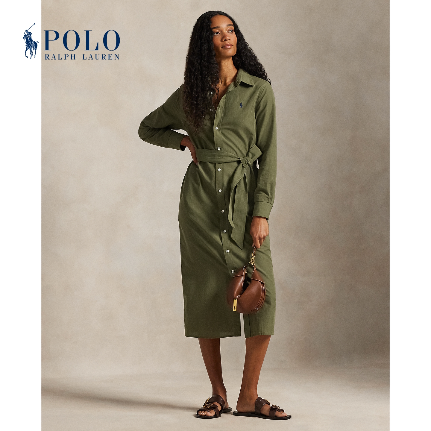 Ralph Lauren/拉夫劳伦女装 26年早春配腰带衬衫式连衣裙RL27509