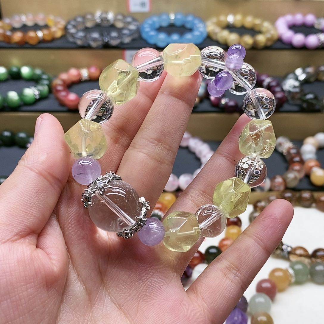 水晶手链未镶嵌黄