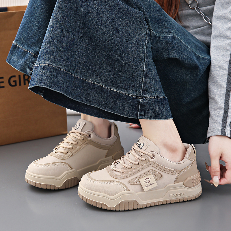 秋冬新款女生运动时尚百搭潮流皮面阿甘鞋休闲板鞋YDJ05