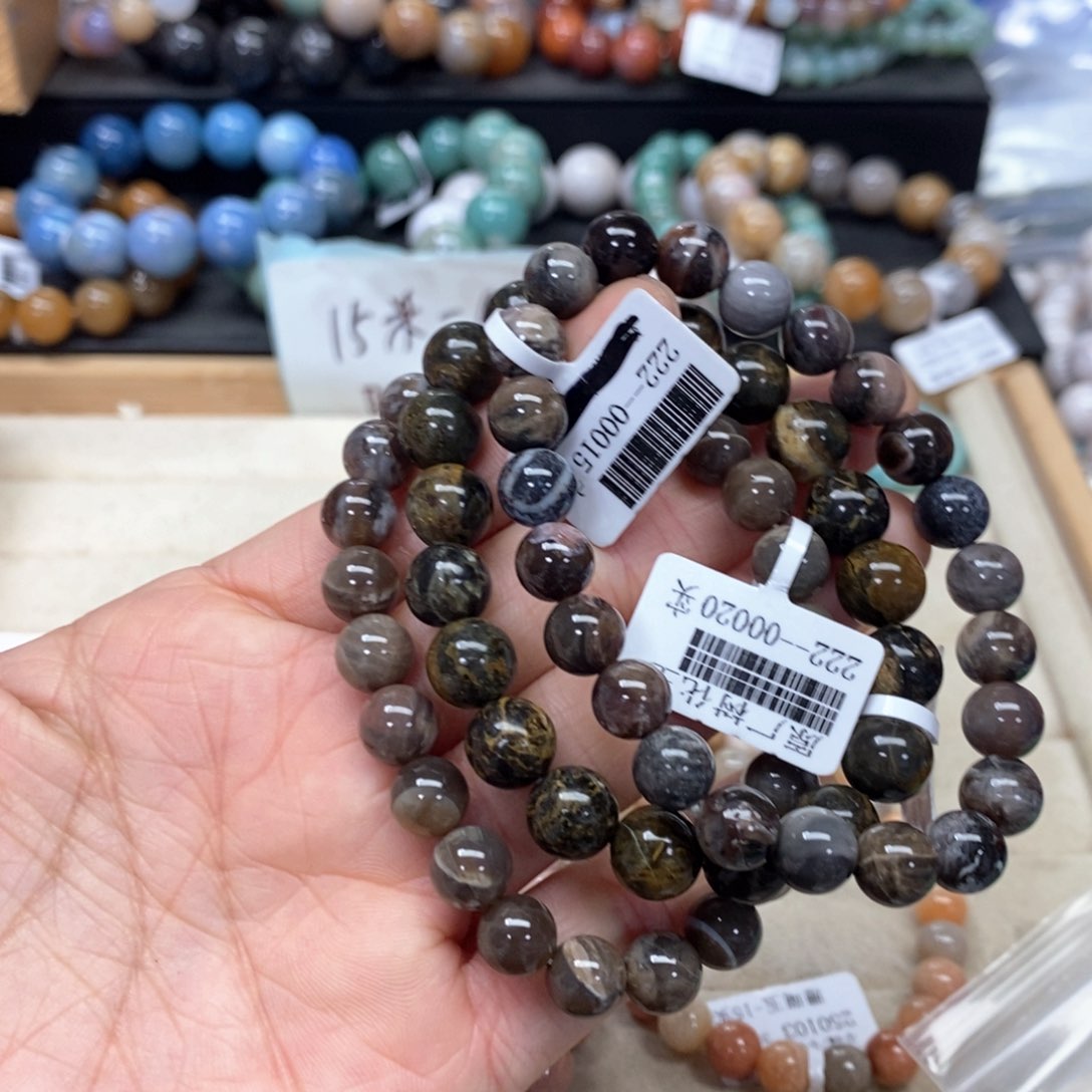 硅化珊瑚（珊瑚玉）手链未镶嵌看*眼030