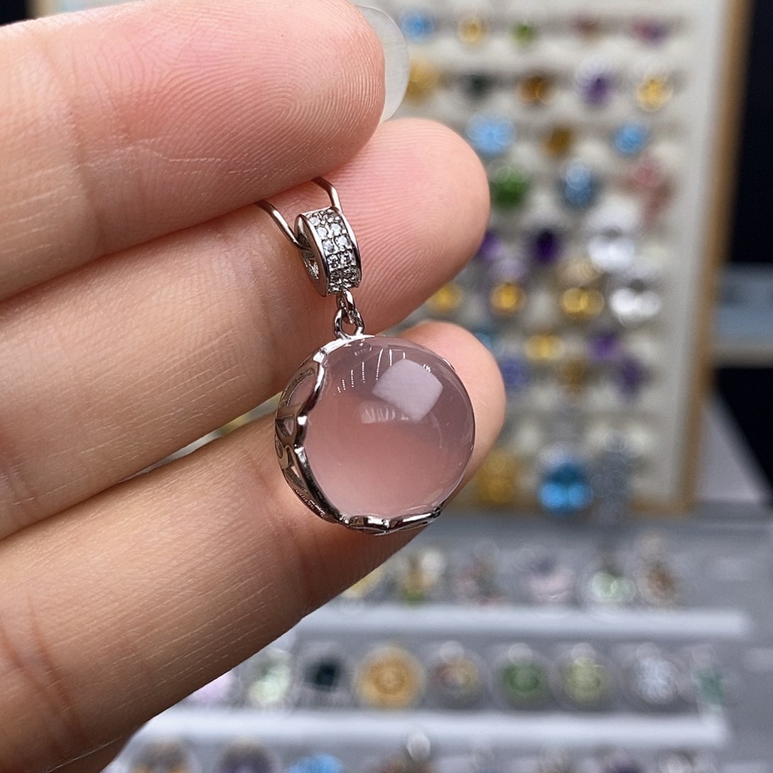 吊坠(不含链)银S925镶嵌水晶不含证书