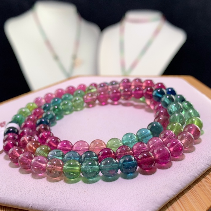 双色碧玺手链未镶嵌