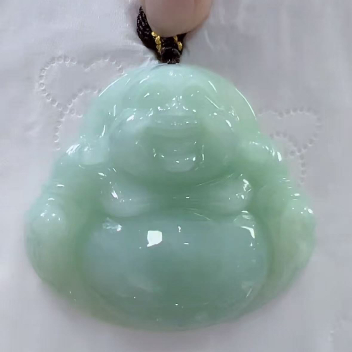 天然翡翠A货果冻色大佛（多样性发货只发一个）宽50-54高49厚11送绳