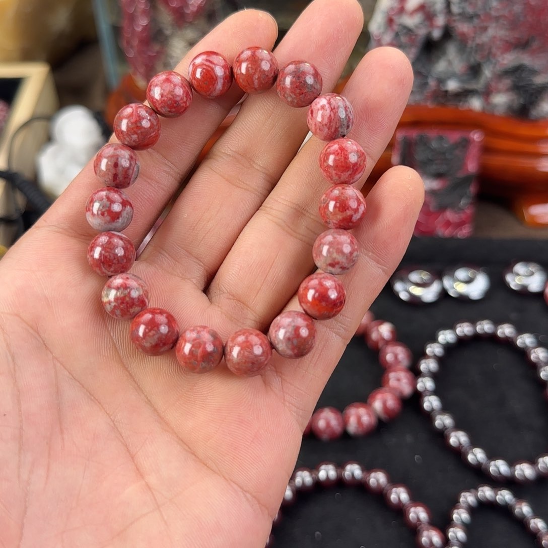 骆***萧天然辰砂原矿手串