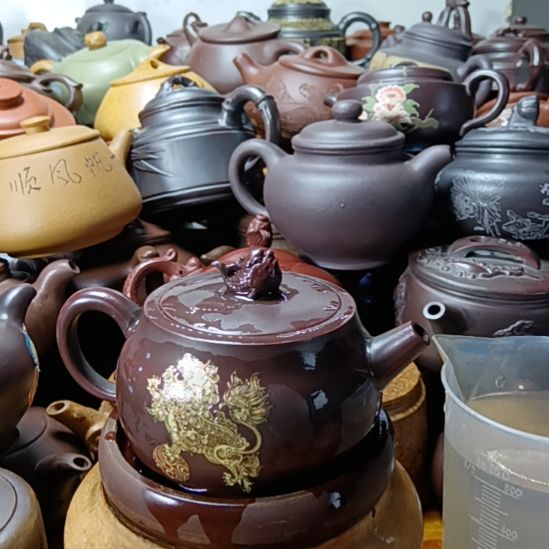 茶壶紫砂宜兴原矿古红砂柴烧手工300cc紫砂壶