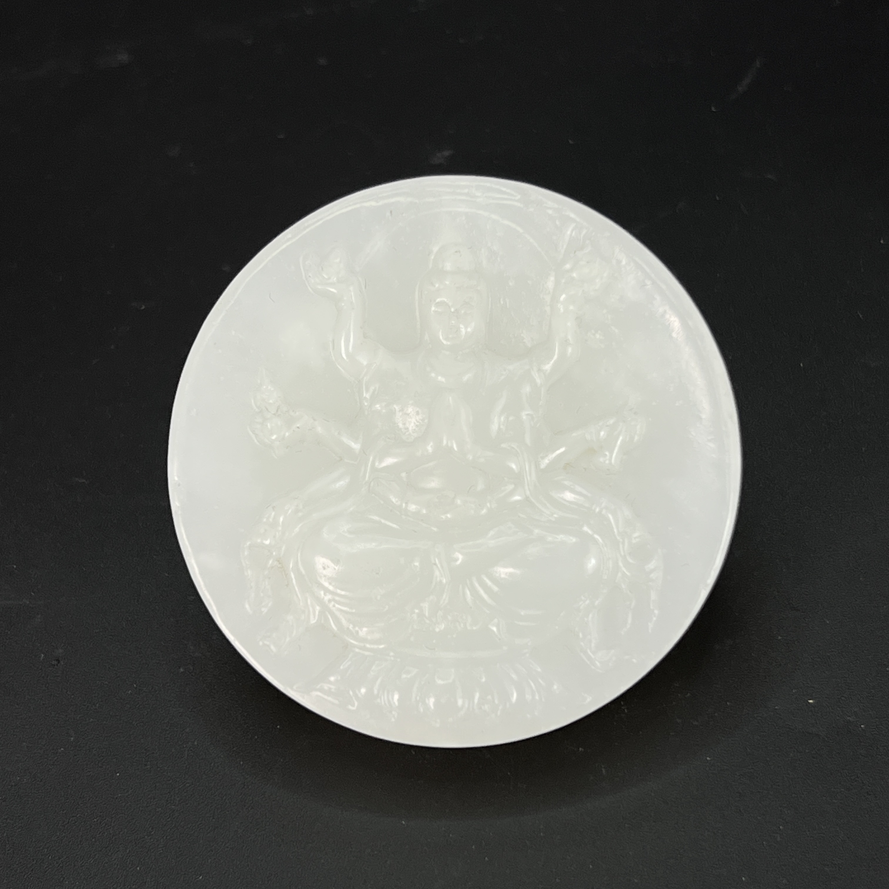 "民国和田玉人物造像佩/ DL538066/ 古玩/收藏/德州文物"