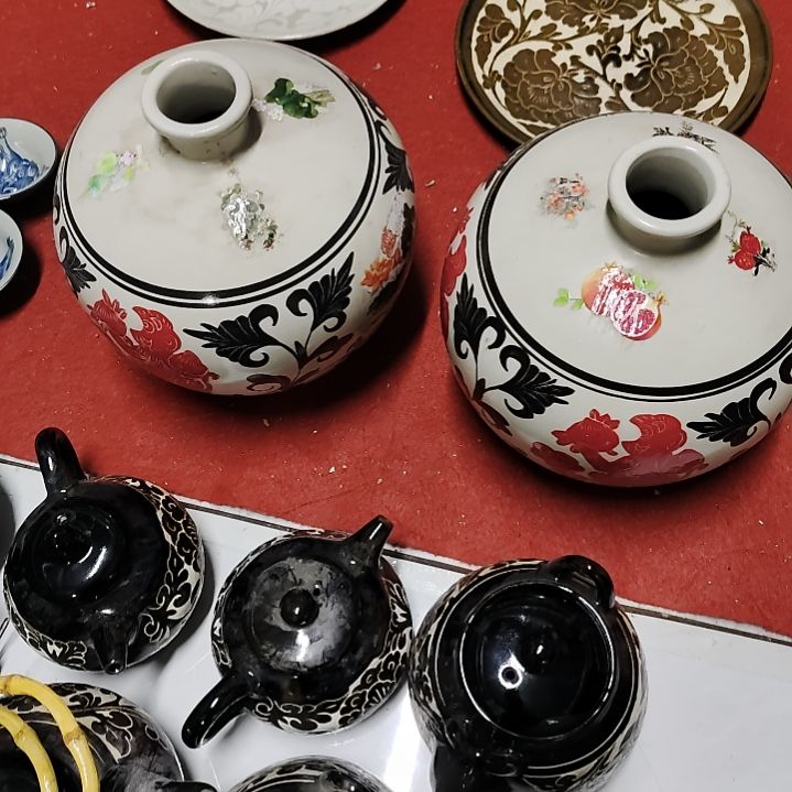 自***猛瓷片五厂，七厂，瓷器摆件，瓷片！都有微瑕疵。
