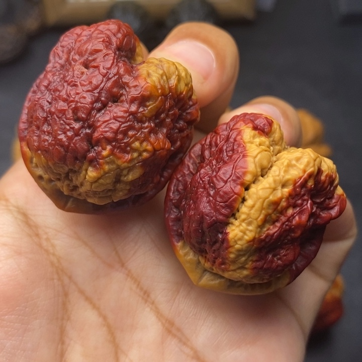 把件文玩核桃40尺蝴蝶蟾