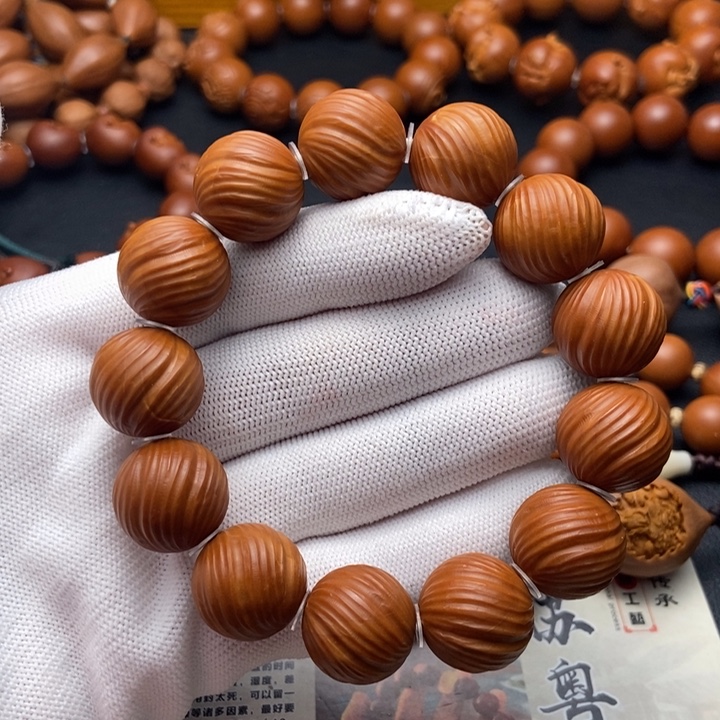 橄榄核手串/手链1.68定风珠铁核同轴