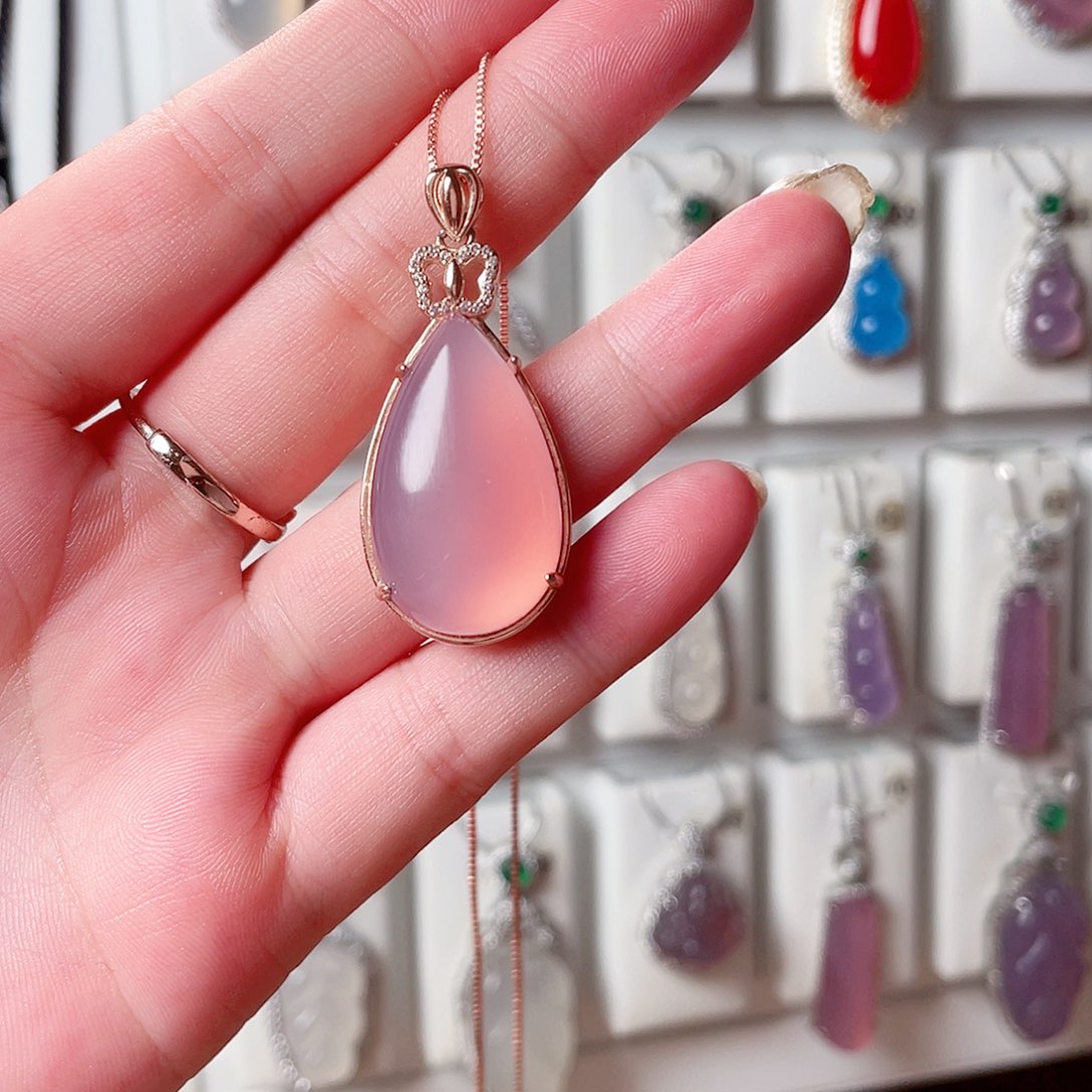 玛瑙/玉髓未镶嵌吊坠(赠链)