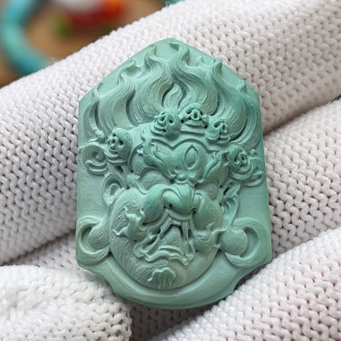 绿松石未镶嵌珠宝奇石大黑天