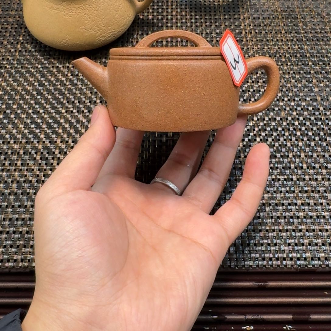 3号紫砂壶桃花泥汉瓦120CC