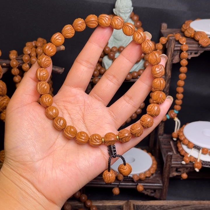 桃核手串玉龙脊手持