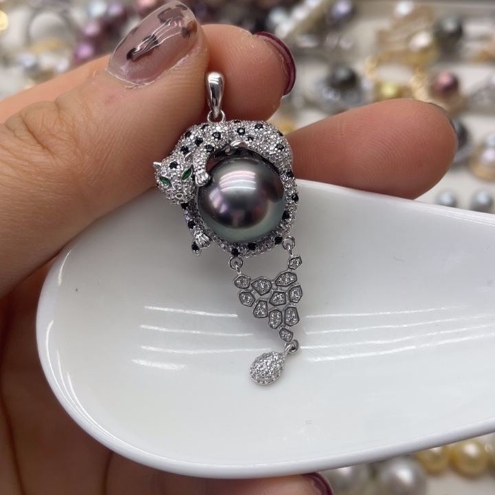 海水珍珠吊坠(不含链)银S925镶嵌