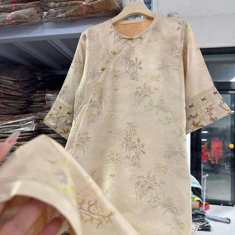 新中式国风气质时尚宽松连衣裙2535