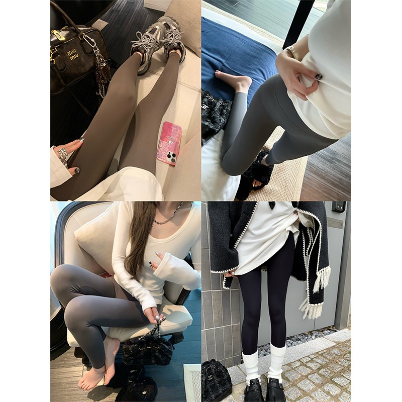 LUU桃喜儿/粉丝福利!加绒打底裤显瘦瑜伽裤女秋冬外穿加厚鲨鱼裤