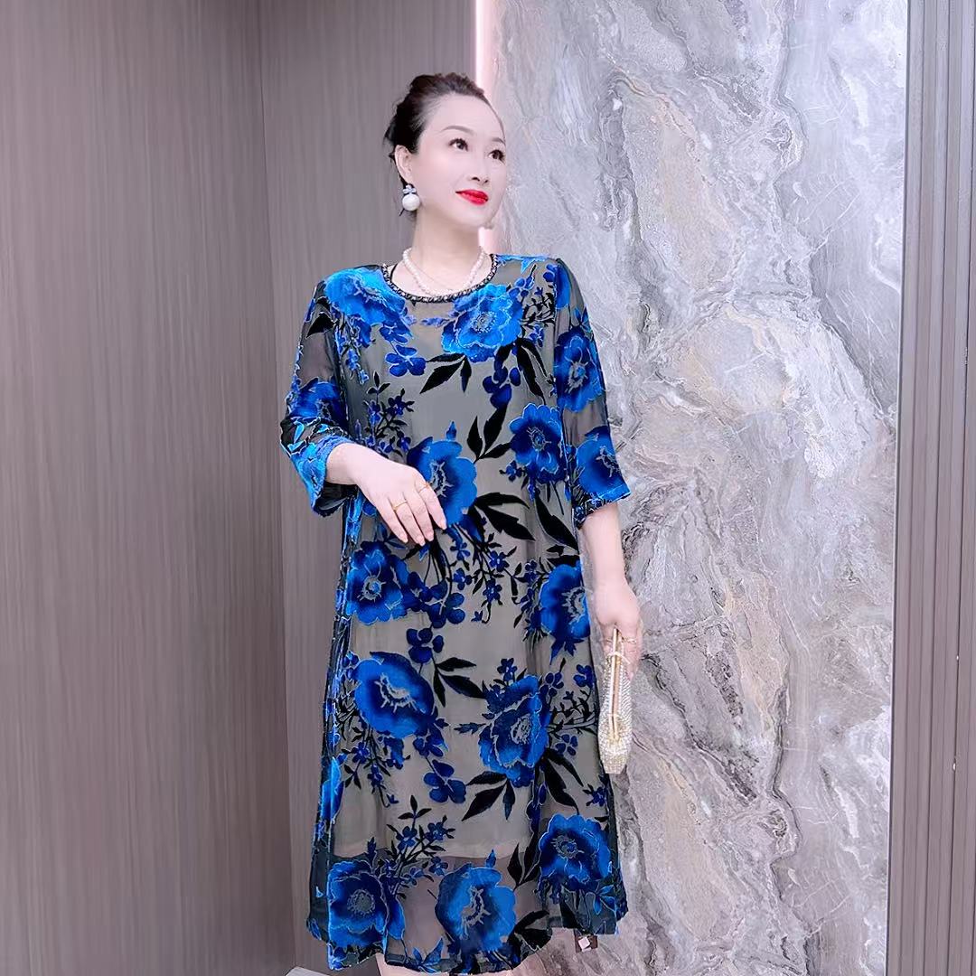 高端桑蚕丝连衣裙43A179A