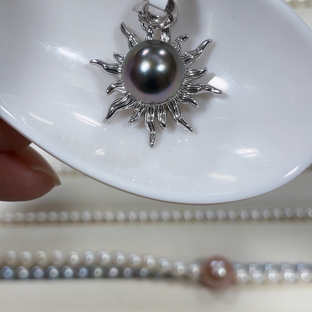 海水珍珠颈饰银S925镶嵌