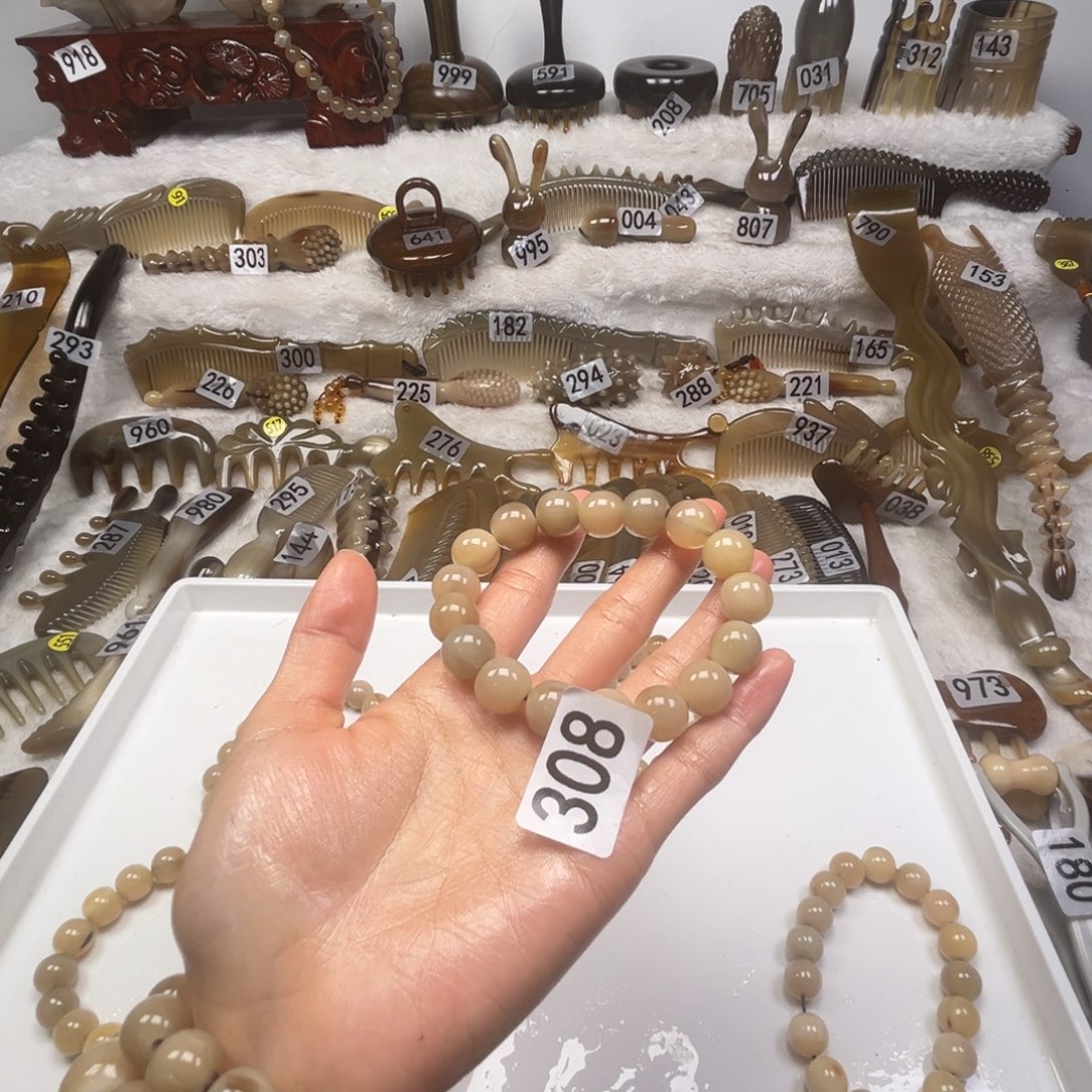 雨***萌牛角牛角梳牛角福利款