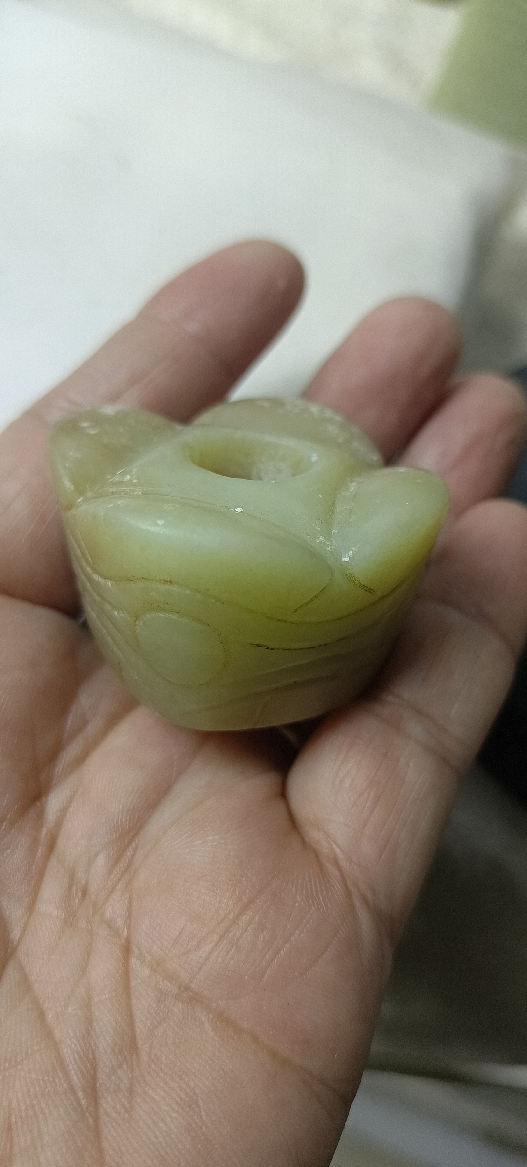 河磨奇石权杖头形形件