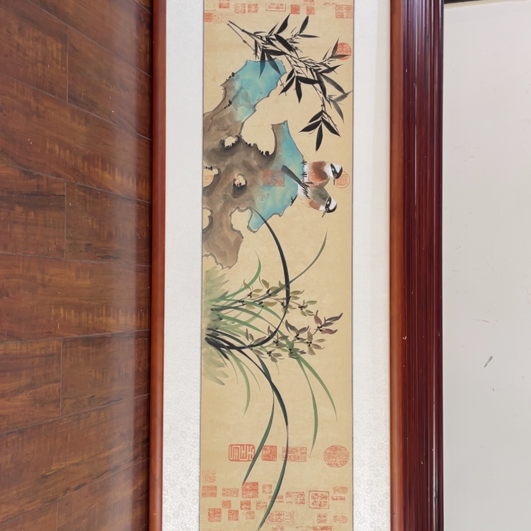 国画带框尺寸48*163厘米