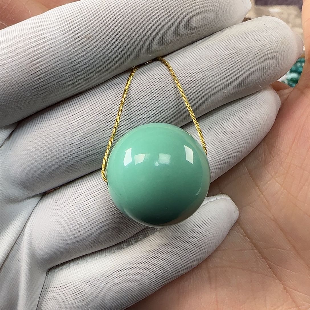 绿松石未镶嵌19mm➕单珠