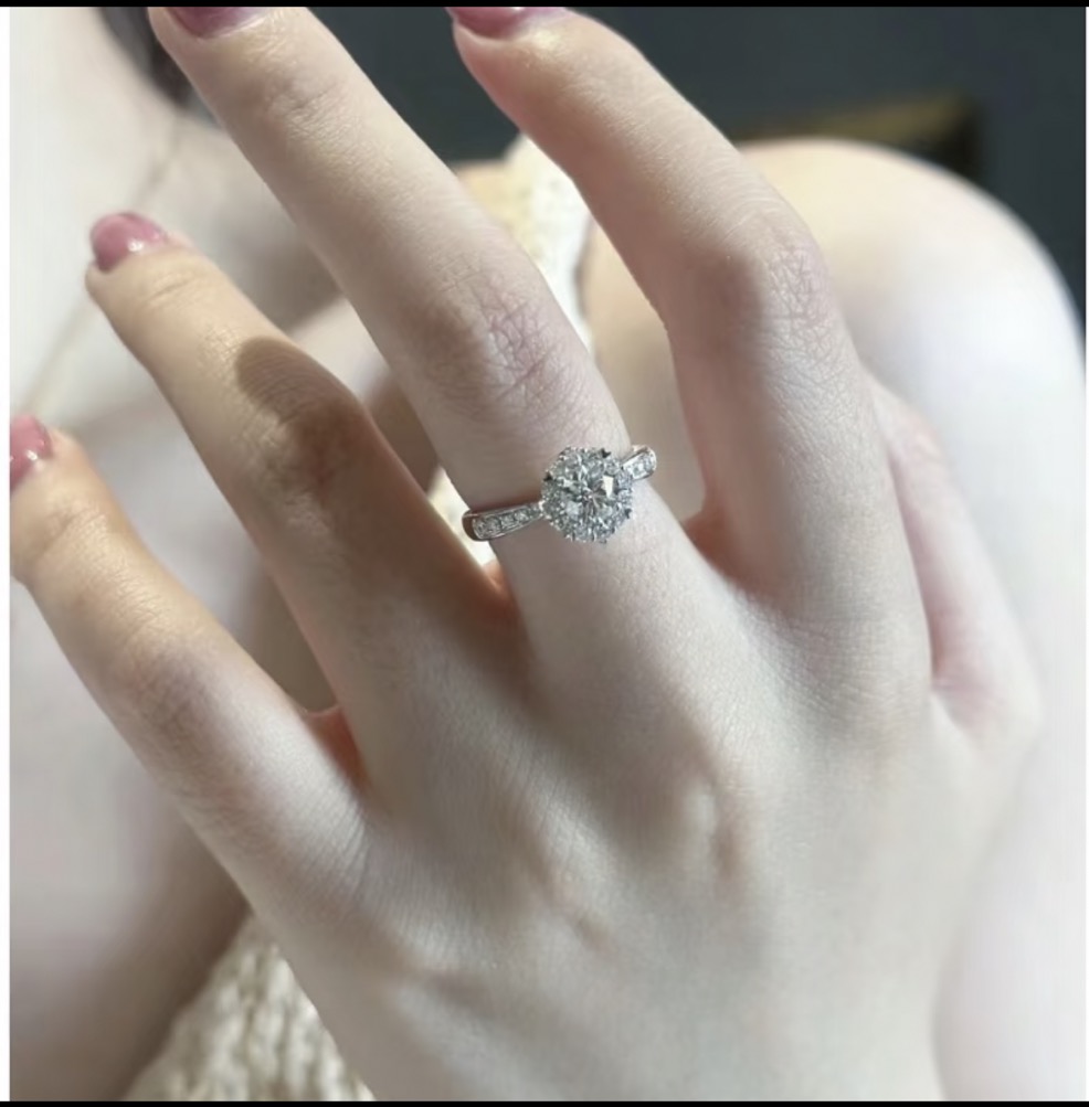 实验室培育钻石【1克拉星辰钻戒】璨若星辰设计款轻奢网红气质钻戒