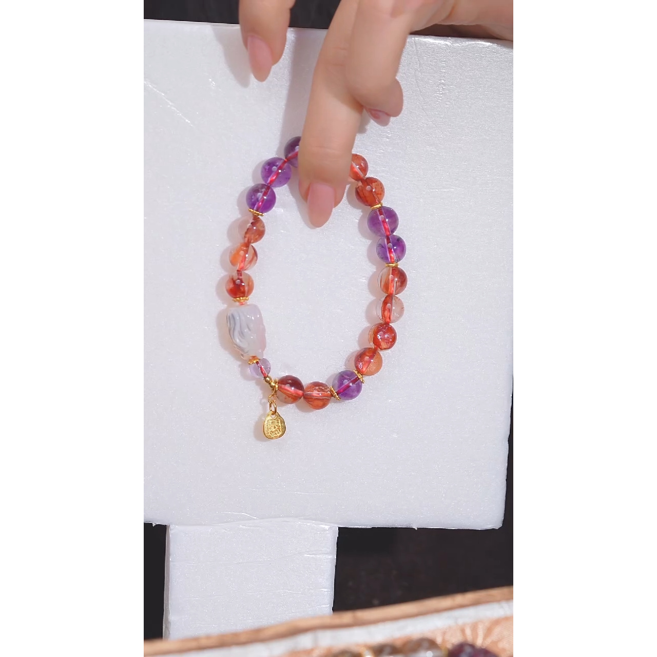 水晶手串未镶嵌多样性发卡8@@N5874