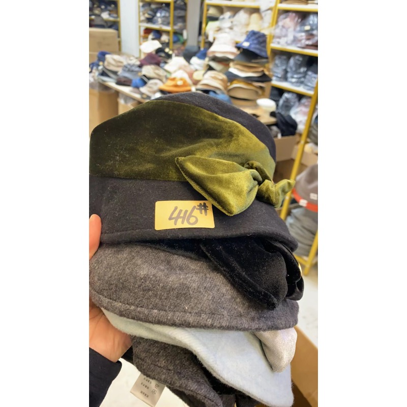 416#思绒蝴蝶结帽