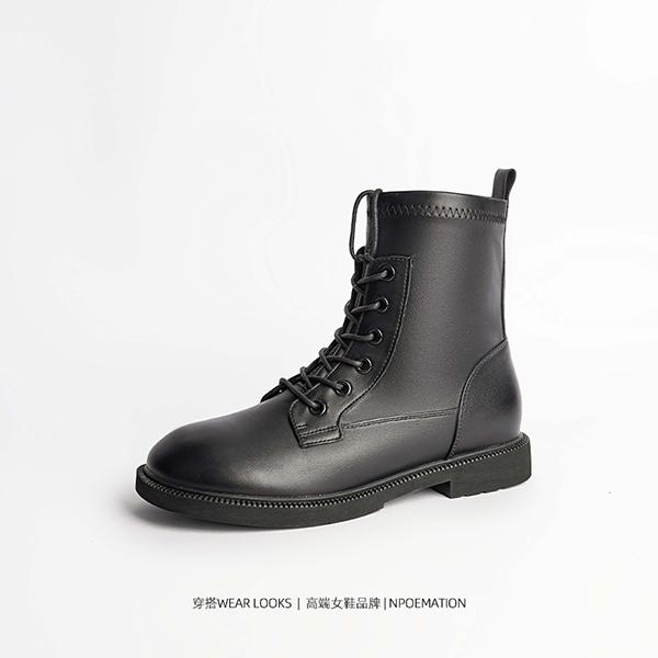 【冬款清仓】圆头加厚底时尚百搭马丁靴*5117-3