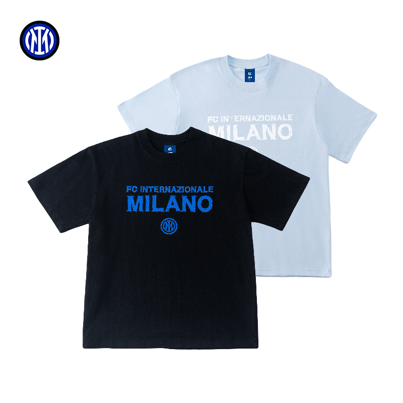 FCIM/国际米兰足球俱乐部FCIM款圆领短袖T恤运动休闲纯棉百搭