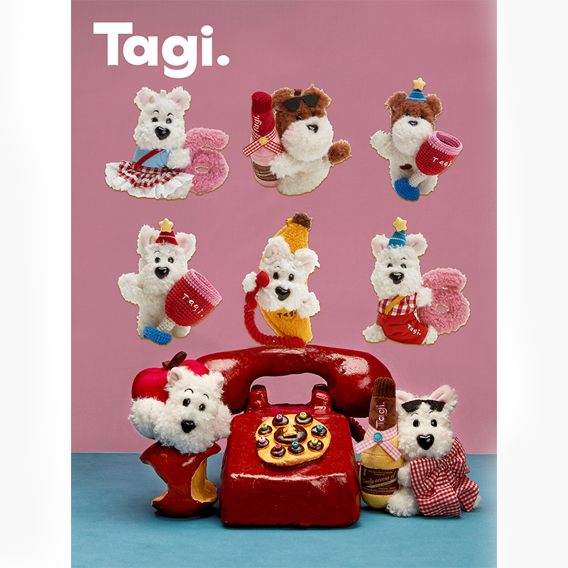 Tagi.《66go》哈米过节香槟碰杯节日毛绒挂件周年庆限定包配饰