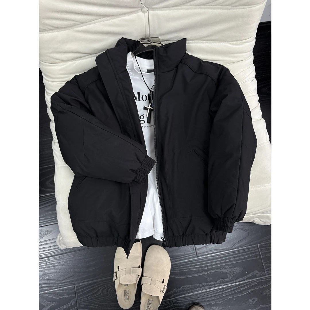 美式bomber棉服男款冬季加厚cleanfit飞行夹克棉衣立领保暖外套