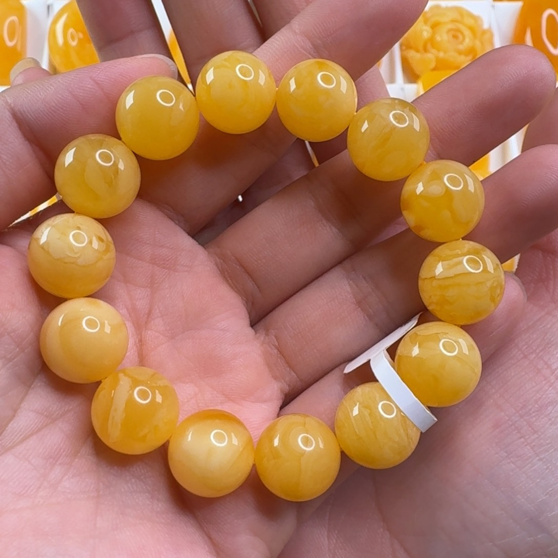 蜜蜡毛衣链未镶嵌