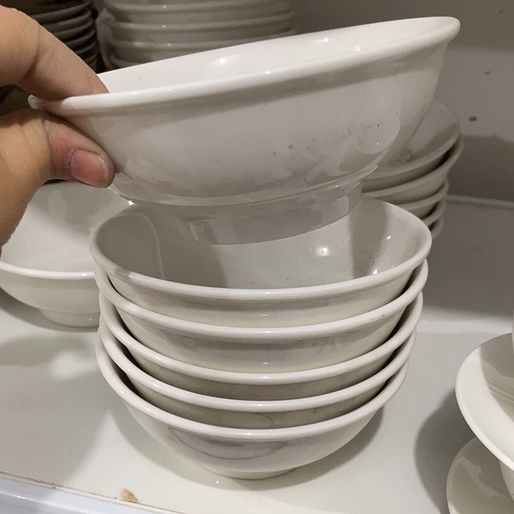 瓷片强化瓷高足碗6个