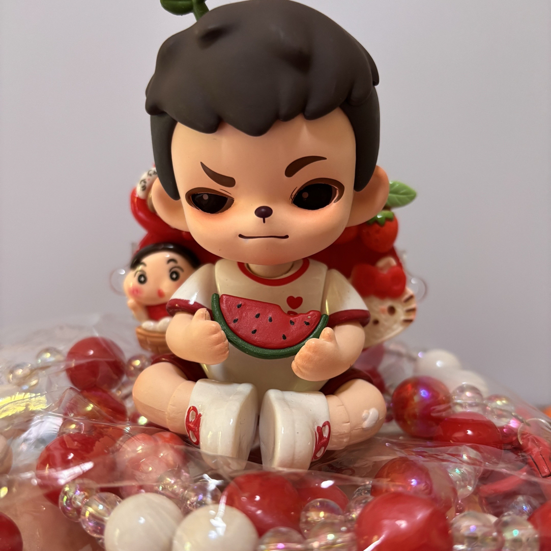 大娃娃手机背夹手机链一套