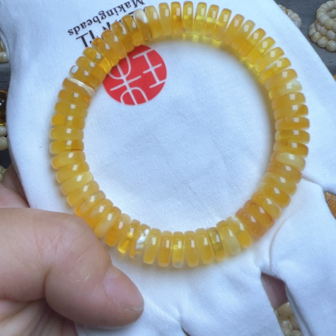 蜜蜡裸石未镶嵌10m蜜蜡手串