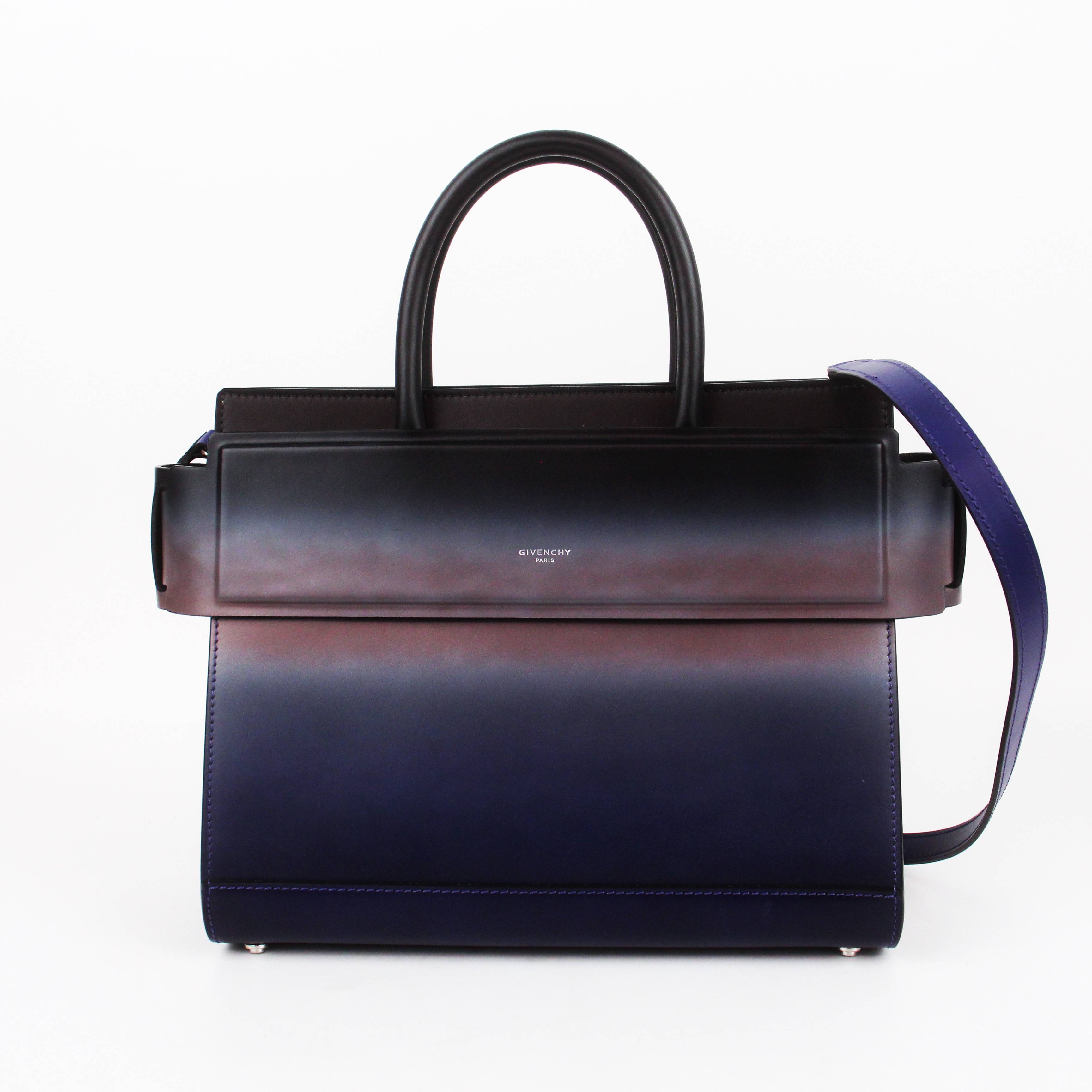 95新 Givenchy/纪梵希 71199B  渐变蓝Horizon手提单肩斜挎包