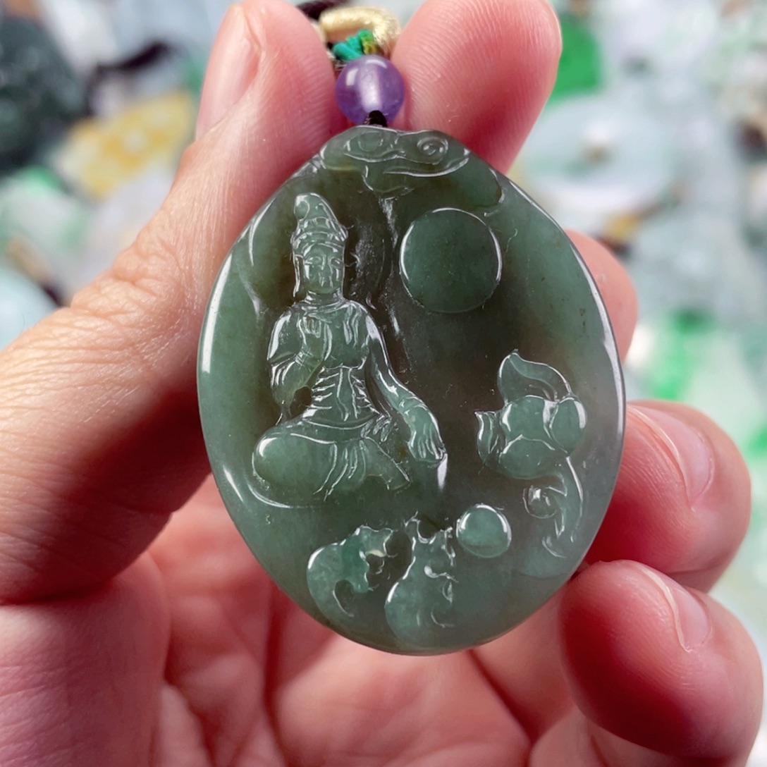 翡翠未镶嵌吊坠(不含链)